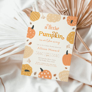 Little Pumpkin Autumn Baby Shower Invitation