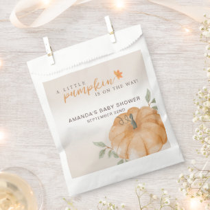 Little Pumpkin Autumn Fall Baby Shower Favour Bags
