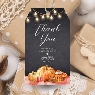 Little Pumpkin Autumn Picnic Baby Shower Favour Ta Gift Tags