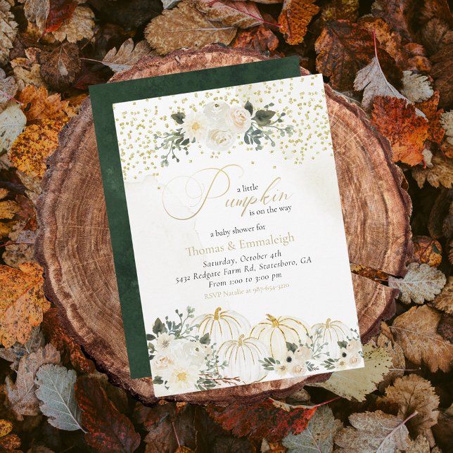 Little Pumpkin Baby Girl Couples Shower Invitation (Creator Uploaded)