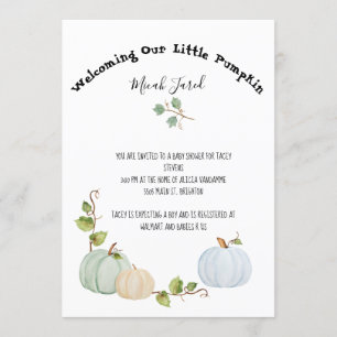 Little Pumpkin Baby Invitation