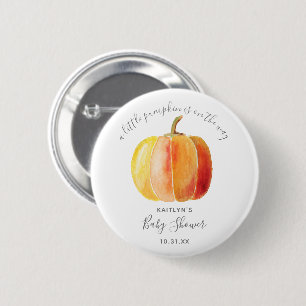Little Pumpkin Baby Shower 6 Cm Round Badge