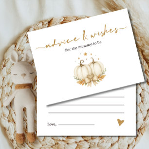 Little Pumpkin Baby Shower Advice & Wishes Mummy Enclosure Card