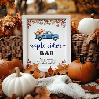 Little Pumpkin Baby Shower Apple Cider Bar Sign