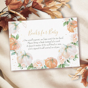 Little Pumpkin Baby Shower Books for Baby Enclosure Card