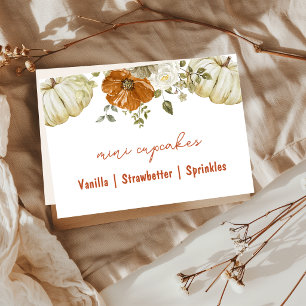 Little Pumpkin Baby Shower Buffet Card
