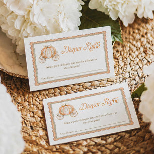 Little Pumpkin Baby Shower Diaper Raffle Card