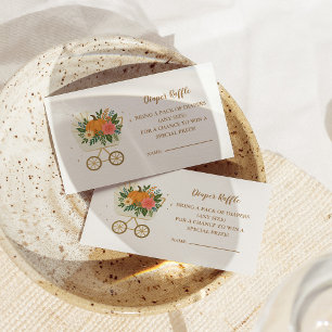 Little Pumpkin Baby Shower Diaper Raffle Card