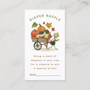 Little Pumpkin Baby Shower Diaper Raffle Enclosure Card