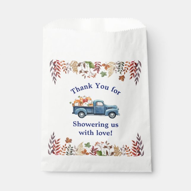 Little Pumpkin Baby Shower Favour Bags (Front)