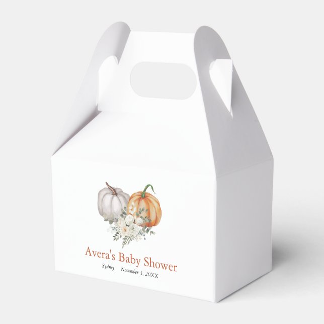 Little Pumpkin Baby Shower Favour Box (Front Side)