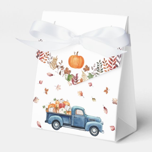 Little Pumpkin Baby Shower Favour Boxes (Front Side)