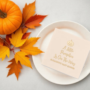 Little Pumpkin Baby Shower Foil Napkins