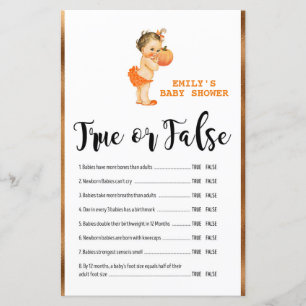 Little Pumpkin Baby Shower Game PRINTED