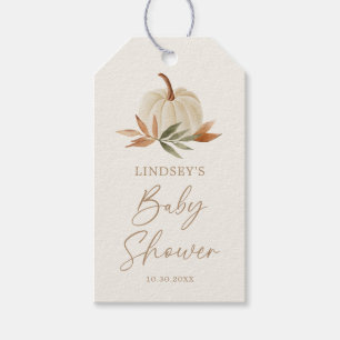 Little Pumpkin Baby Shower Gift Tags