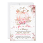Little Pumpkin Baby Shower Girl Pink Floral Fall