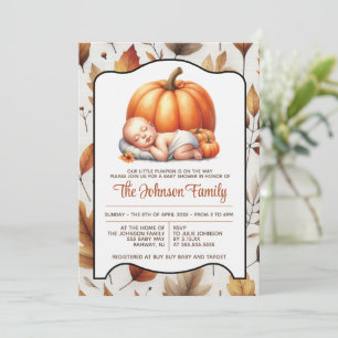 Little Pumpkin Baby Shower Invitation