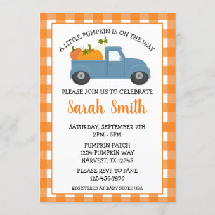 Little Pumpkin Baby Shower Invitation