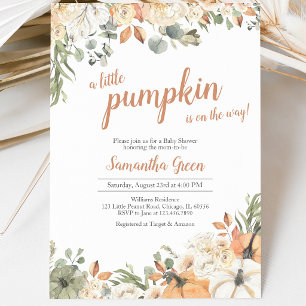 Little Pumpkin Baby Shower Invitation