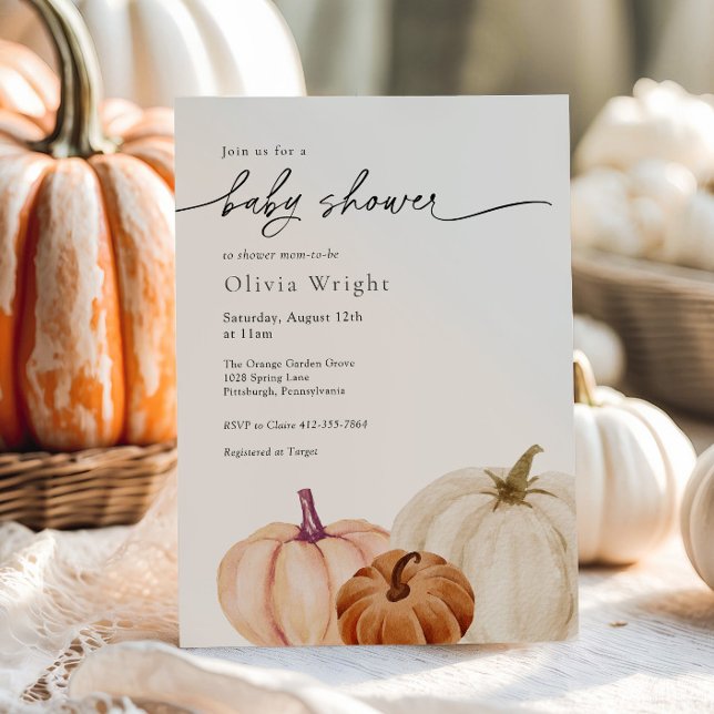 Little Pumpkin Baby Shower Invitation (Creator Uploaded)