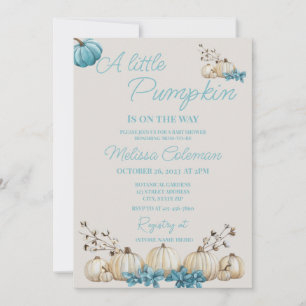 Little Pumpkin Baby Shower Invitation