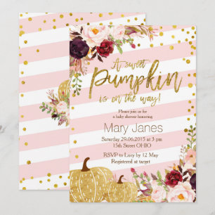 Little Pumpkin Baby Shower Invitation