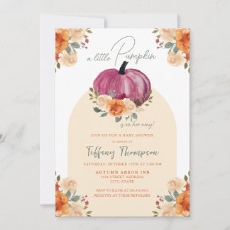 Little Pumpkin Baby Shower Invitation
