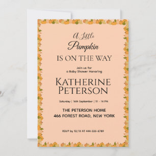 Little Pumpkin Baby Shower Invitation