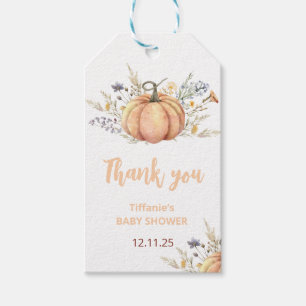 Little Pumpkin Baby Shower Invitation Fall theme Gift Tags