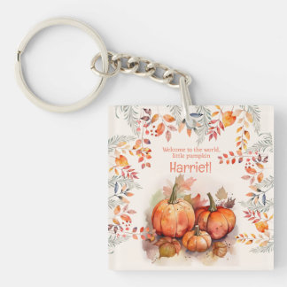 Little Pumpkin Baby Shower Key Ring