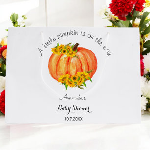 Little Pumpkin Baby Shower Large Gift Bag