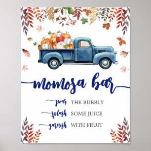 Little Pumpkin Baby Shower Mum Osa Bar Sign