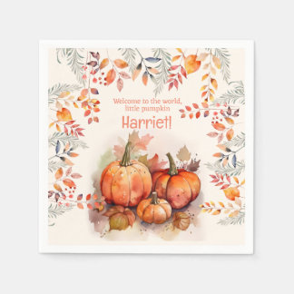 Little Pumpkin Baby Shower Napkin