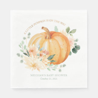 Little Pumpkin Baby Shower Napkins