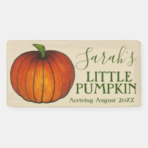 Little Pumpkin Baby Shower New Arrival Autumn Fall Banner