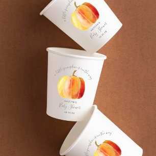 Little Pumpkin Baby Shower Paper Cups