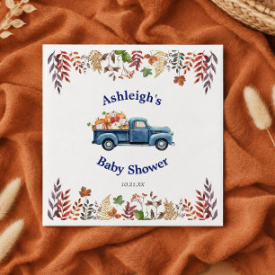 Little Pumpkin Baby Shower Personalised Napkins