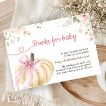 Little Pumpkin Baby Shower Pink Bow Books For Baby