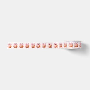 Little Pumpkin Baby Shower Ribbon – Pink Bow Satin Ribbon