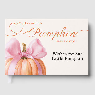 Little Pumpkin Baby Shower Ribbon – Romantic Salem Guest Book