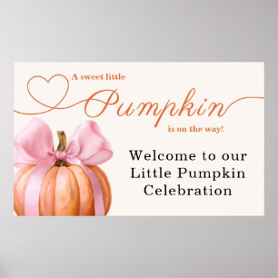 Little Pumpkin Baby Shower Ribbon – Romantic Salem Poster
