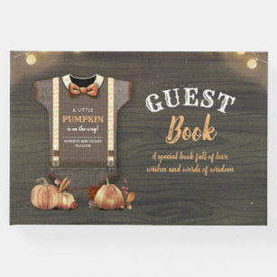 Little Pumpkin Baby Shower Rustic Fall Guest Book