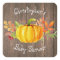 Little Pumpkin Baby Shower Rustic Wood Sticker