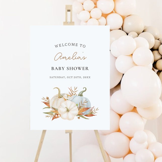 Little Pumpkin Baby Shower Welcome Poster (Creator Uploaded)