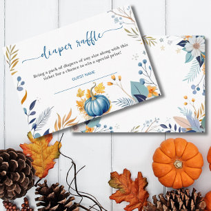 Little pumpkin baby sprinkle Diaper Raffle Enclosure Card