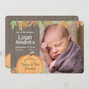 Little Pumpkin Birth Announcement