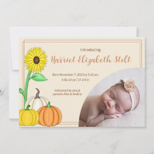 Little Pumpkin Birth Announcement