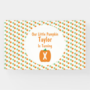 Little Pumpkin Birthday Banner
