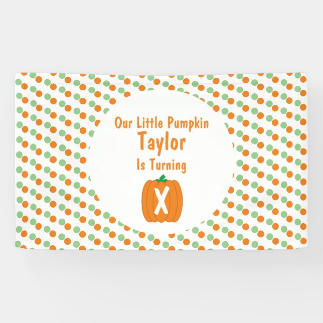 Little Pumpkin Birthday Banner (Horizontal)