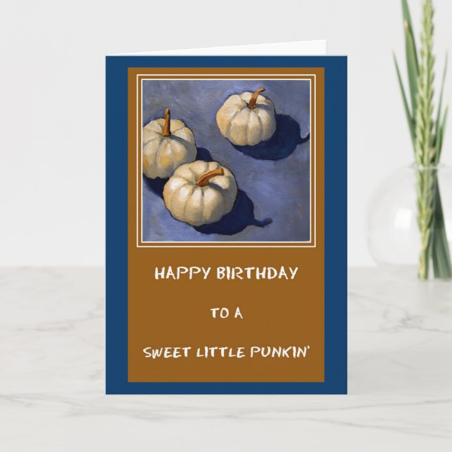LITTLE PUMPKIN BIRTHDAY CARD (Front)